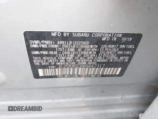 2019 Subaru Forester with VIN JF2SKACC6KH442317, listed as a IAAI auction lot 42394991 with 144,246 mi miles and . Bid and sale history available at DreamBid. Image 9.