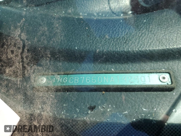 1992 Honda Accord z VIN 1HGCB7650NA192901, wystawiony jako Copart lot #48726915 z przebiegiem 454 271 mil mil oraz Szkoda całkowita • Salvage title. Historia ofert i sprzedaży dostępna na DreamBid. Obrazek 15.