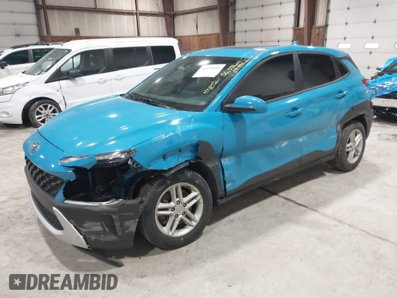 2022 Hyundai Kona SE with VIN KM8K2CAB4NU878255, listed as a IAAI auction lot 41630995 with 36,856 mi miles. Bid and sale history available at carsss.com. Image 2.