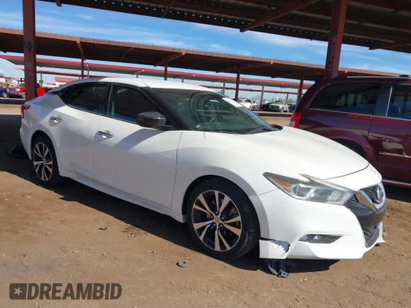 2016 Nissan Maxima SV with VIN 1N4AA6AP3GC388713, listed as a IAAI auction lot 41657915 with 83,589 mi miles and . Bid and sale history available at DreamBid. Image 1.