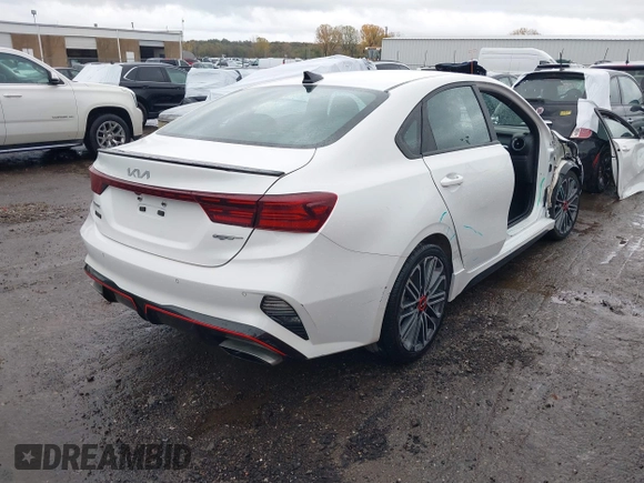2023 Kia Forte GT with VIN 3KPF44AC4PE505989, listed as a IAAI auction lot 40869133 with 38,222 mi miles and . Bid and sale history available at carsss.com. Image 4.