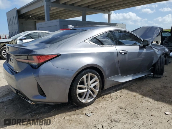 2019 Lexus RC 300 with VIN JTHHA5BC8K5009912, listed as a Copart auction lot 44950345 with Not provided miles and Non repairable. Bid and sale history available at DreamBid. Image 3.