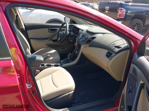 2016 Hyundai Elantra Value Edition with VIN KMHDH4AE2GU477376, listed as a IAAI auction lot 41686995 with 61,165 mi miles. Bid and sale history available at carsss.com. Image 5.
