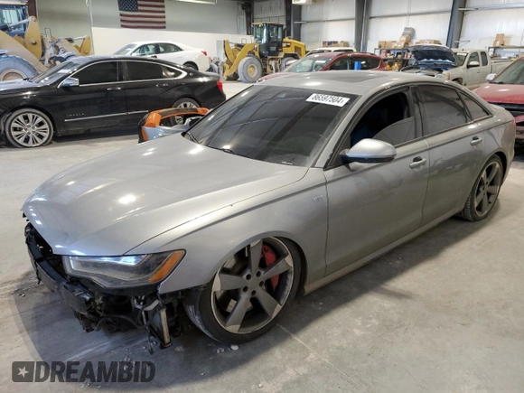 2015 Audi S6 Prestige with VIN WAUF2AFC7FN005779, listed as a Copart auction lot 86597504 with 103,980 mi miles and Salvage Title. Bid and sale history available at carsss.com. Image 1.