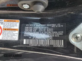 2013 Scion FR-S with VIN JF1ZNAA17D1722240, listed as a Copart auction lot 45539005 with 98,960 mi miles and Salvage Title. Bid and sale history available at carsss.com. Image 12.