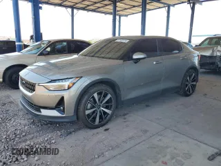 2021 Polestar 2 Launch Edition with VIN LPSED3KA2ML006526, listed as a Copart auction lot 67163114 with 58,489 mi miles and Salvage Title. Bid and sale history available at carsss.com. Image 1.