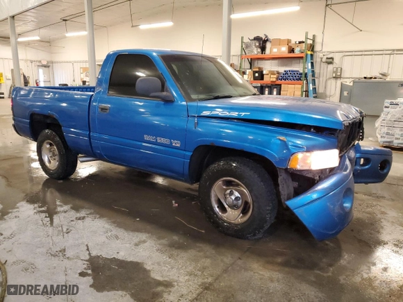 1999 Dodge Ram 1500 with VIN 1B7HC16Y8XS203553, listed as a Copart auction lot 84555834 with 163,360 mi miles and Salvage Title. Bid and sale history available at carsss.com. Image 4.