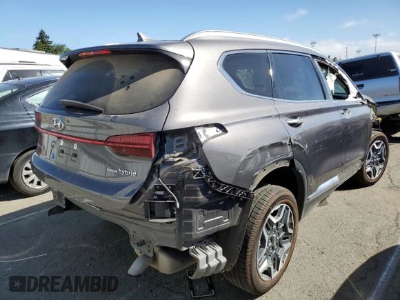 2022 Hyundai Santa Fe Hybrid Limited with VIN KM8S5DA14NU054874, listed as a Copart auction lot 56096084 with 54,844 mi miles and Salvage Title. Bid and sale history available at carsss.com. Image 3.