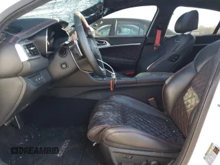 2023 Genesis G70 3.3T with VIN KMTG54TE4PU124582, listed as a Copart auction lot 82248474 with 16,644 mi miles and Salvage Title. Bid and sale history available at DreamBid. Image 7.
