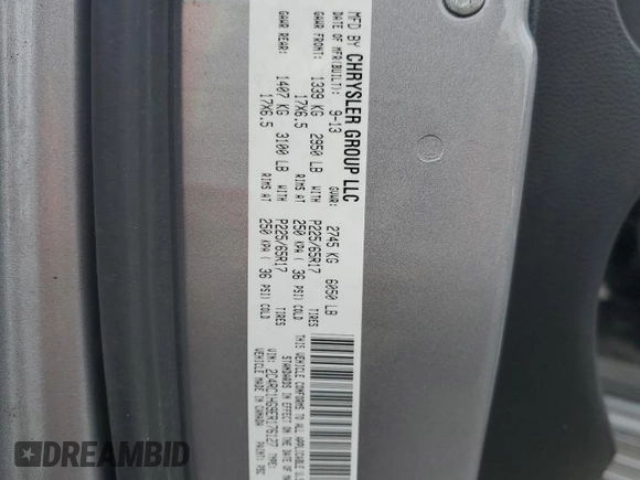 2014 Chrysler Town & Country S with VIN 2C4RC1HG9ER176127, listed as a Copart auction lot 47743945 with 130,189 mi miles and Salvage Title. Bid and sale history available at carsss.com. Image 14.