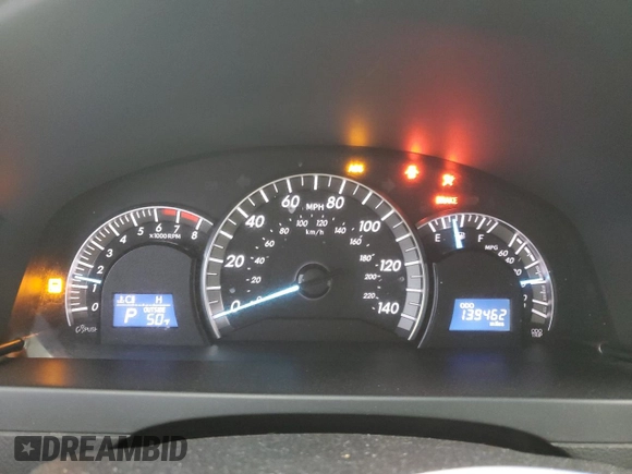 2013 Toyota Camry L with VIN 4T1BF1FK7DU224169, listed as a Copart auction lot 52390335 with 139,462 mi miles and Salvage Title. Bid and sale history available at carsss.com. Image 9.