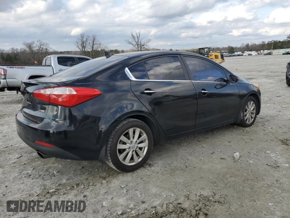 2014 Kia Forte EX with VIN KNAFX4A85E5128260, listed as a Copart auction lot 44041325 with 143,998 mi miles and Salvage Title. Bid and sale history available at carsss.com. Image 3.