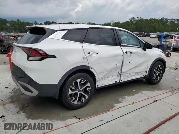 2024 Kia Sportage EX with VIN 5XYK33DF9RG148350, listed as a Copart auction lot 58558435 with 26,761 mi miles and Salvage title. Bid and sale history available at DreamBid. Image 3.