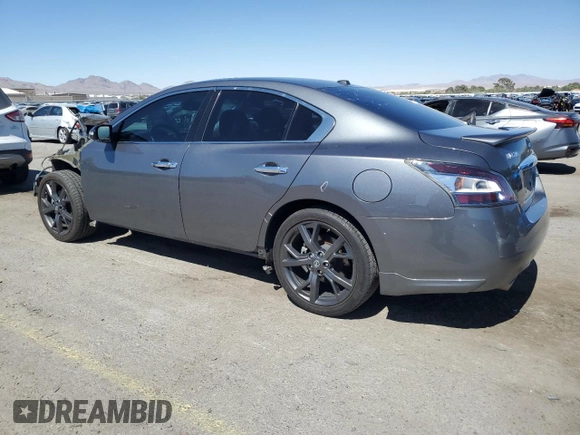 2014 Nissan Maxima S with VIN 1N4AA5AP2EC492648, listed as a Copart auction lot 60300065 with 95,131 mi miles and Salvage title. Bid and sale history available at DreamBid. Image 2.