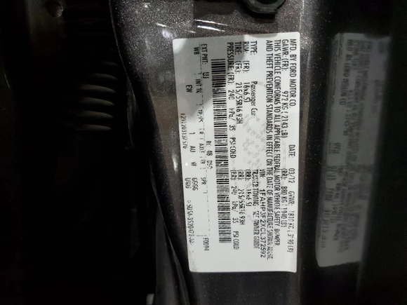 2012 Ford Focus SE with VIN 1FAHP3F2XCL372592, listed as a Copart auction lot 52774485 with 85,404 mi miles and Clean Title. Bid and sale history available at carsss.com. Image 12.