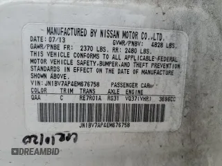 2014 Infiniti Q50 Premium with VIN JN1BV7AP4EM676758, listed as a Copart auction lot 58843275 with 138,404 mi miles and Salvage title. Bid and sale history available at DreamBid. Image 12.