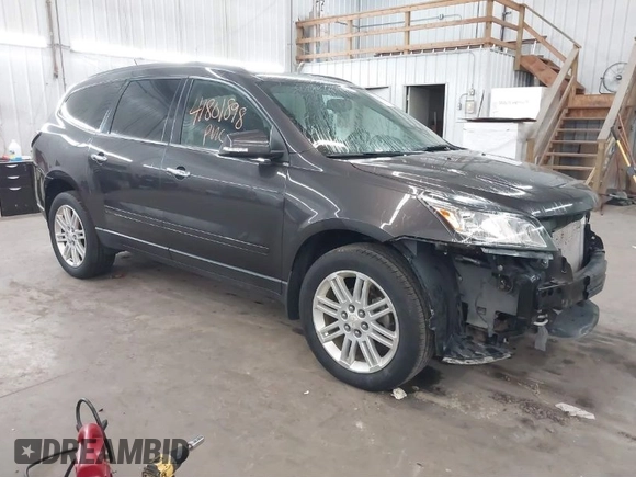 2015 Chevrolet Traverse LT with VIN 1GNKVGKD1FJ220650, listed as a IAAI auction lot 41801898 with 112,878 mi miles and . Bid and sale history available at DreamBid. Image 1.
