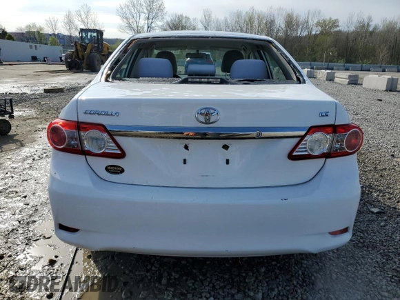 2011 Toyota Corolla L with VIN 2T1BU4EE6BC561384, listed as a Copart auction lot 51691875 with 183,190 mi miles and Non Repairable. Bid and sale history available at carsss.com. Image 6.