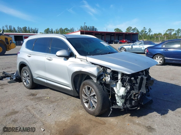 2020 Hyundai Santa Fe SEL with VIN 5NMS33AD3LH161594, listed as a IAAI auction lot 41857469 with 129,374 mi miles. Bid and sale history available at carsss.com. Image 1.