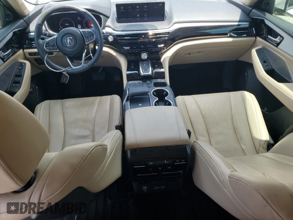 2023 Acura MDX Technology with VIN 5J8YD9H45PL000928, listed as a Copart auction lot 58206855 with 32,168 mi miles and Salvage title. Bid and sale history available at DreamBid. Image 8.