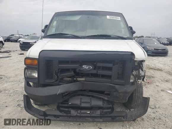 2010 Ford Econoline Cargo Commercial with VIN 1FTNE2EW5ADA87906, listed as a Copart auction lot 70585604 with 302,164 mi miles and Salvage title. Bid and sale history available at DreamBid. Image 5.
