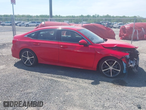 2024 Honda Civic Touring with VIN 2HGFE1F97RH302435, listed as a IAAI auction lot 42155203 with 23,494 mi miles and . Bid and sale history available at DreamBid. Image 14.