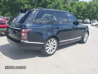 2015 Land Rover Range Rover Supercharged with VIN SALGS2TF1FA219503, listed as a IAAI auction lot 42580352 with 104,534 mi miles and . Bid and sale history available at DreamBid. Image 4.