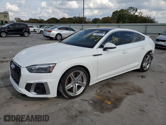 2021 Audi A5 Sportback S line Premium with VIN WAUDACF52MA017768, listed as a Copart auction lot 71008123 with 0 mi miles. Bid and sale history available at carsss.com. Image 1.