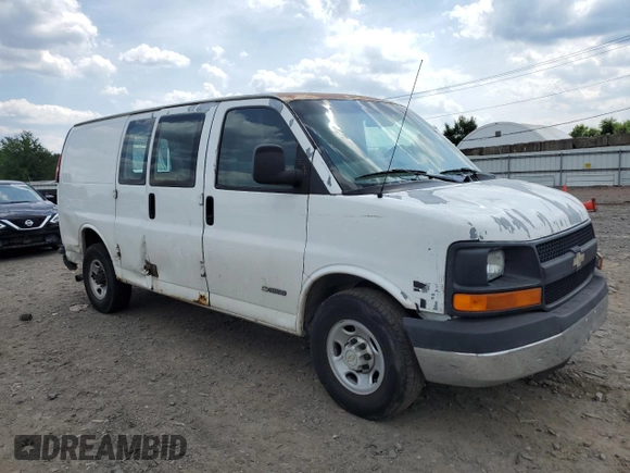 2003 Chevrolet Express Cargo with VIN 1GCHG35U231215213, listed as a Copart auction lot 60315874 with Not provided miles and Salvage title. Bid and sale history available at DreamBid. Image 4.