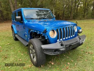 2022 Jeep Wrangler Unlimited Sahara with VIN 1C4HJXEG6NW248854, listed as a Copart auction lot 49020345 with 33,569 mi miles and Clean Title. Bid and sale history available at DreamBid. Image 1.