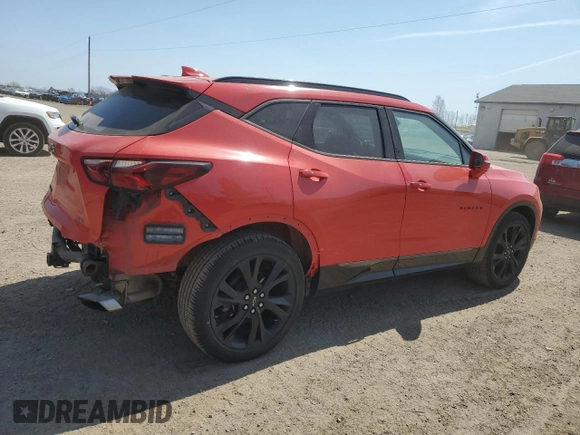 2020 Chevrolet Blazer RS z VIN 3GNKBKRS2LS718527, wystawiony jako Copart lot #53258935 z przebiegiem 65 996 mil mil oraz Szkoda całkowita • Salvage title. Historia ofert i sprzedaży dostępna na DreamBid. Obrazek 3.