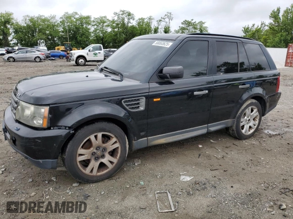 2006 Land Rover Range Rover Sport HSE with VIN SALSF25486A920825, listed as a Copart auction lot 58063625 with 218,694 mi miles and Salvage title. Bid and sale history available at DreamBid. Image 1.