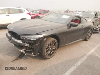 2024 BMW 8 Series M850i xDrive with VIN WBABC4C01RCR35247, listed as a IAAI auction lot 41266501 with 2,416 mi miles. Bid and sale history available at carsss.com. Image 2.
