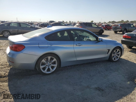2014 BMW 4 Series 435i with VIN WBA3R1C55EK191486, listed as a Copart auction lot 64141605 with 59,568 mi miles and Salvage title. Bid and sale history available at DreamBid. Image 3.