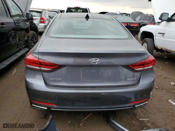 2016 Hyundai Genesis 3.8L with VIN KMHGN4JE0GU110269, listed as a Copart auction lot 49261305 with 33,307 mi miles and Salvage Title. Bid and sale history available at carsss.com. Image 6.