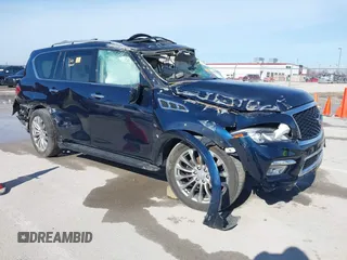 2015 Infiniti QX80 z VIN JN8AZ2NE3F9083703, wystawiony jako IAAI lot #41488574 z przebiegiem Nie podano mil oraz . Historia ofert i sprzedaży dostępna na DreamBid. Obrazek 1.