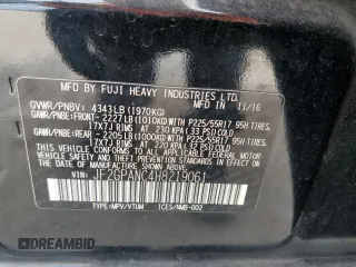 2017 Subaru Crosstrek Limited z VIN JF2GPANC4H8219061, wystawiony jako Copart lot #57409035 z przebiegiem 71 778 mil mil oraz Szkoda całkowita • Salvage title. Historia ofert i sprzedaży dostępna na DreamBid. Obrazek 14.