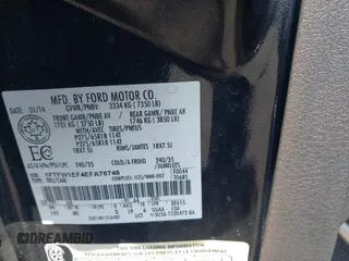 2014 Ford F-150 XL with VIN 1FTFW1EF4EFA78748, listed as a IAAI auction lot 42314201 with 176,674 mi miles and . Bid and sale history available at DreamBid. Image 9.
