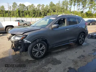 2017 Nissan Rogue SL with VIN 5N1AT2MT8HC756001, listed as a Copart auction lot 62171205 with 46,601 mi miles and Salvage title. Bid and sale history available at DreamBid. Image 1.