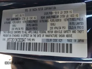 2019 Mazda CX-9 Touring с VIN JM3TCBCY3K0303947, выставлен на аукционе IAAI как лот 42567701 с пробегом 105 160 миль миль и . История ставок и продаж доступна на DreamBid. Изображение 9.
