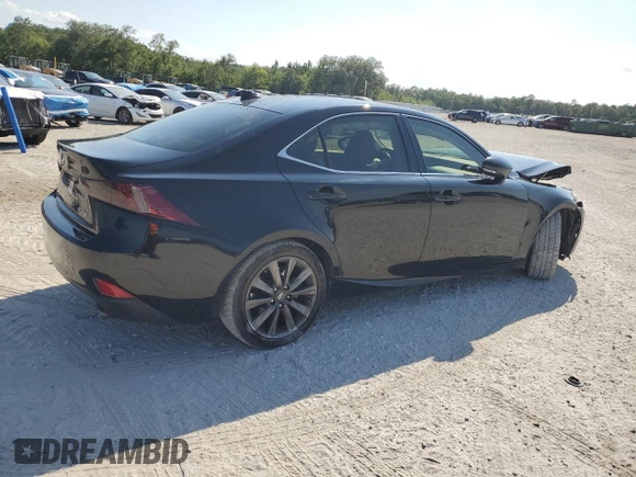 2015 Lexus IS 250 with VIN JTHBF1D27F5080738, listed as a Copart auction lot 62400825 with 71,896 mi miles and Salvage title. Bid and sale history available at DreamBid. Image 3.