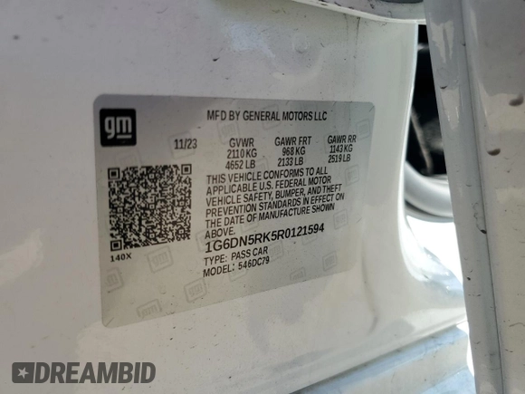 2024 Cadillac CT5 Premium Luxury z VIN 1G6DN5RK5R0121594, wystawiony jako Copart lot #46986405 z przebiegiem 9 010 mil mil oraz Szkoda całkowita • Salvage title. Historia ofert i sprzedaży dostępna na DreamBid. Obrazek 15.