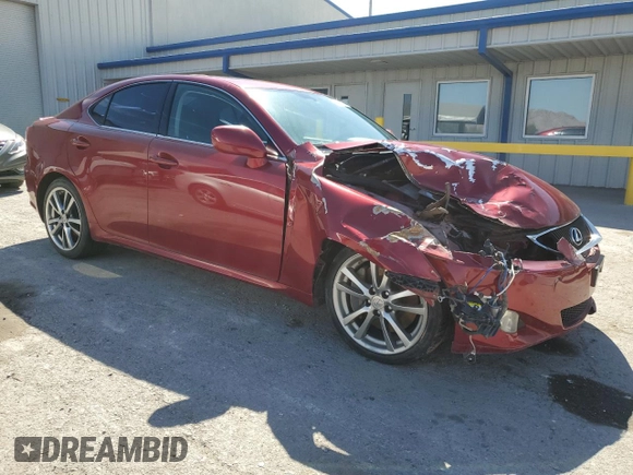 2008 Lexus IS 350 with VIN JTHBE262685018336, listed as a Copart auction lot 52635385 with 144,233 mi miles and Salvage title. Bid and sale history available at DreamBid. Image 4.