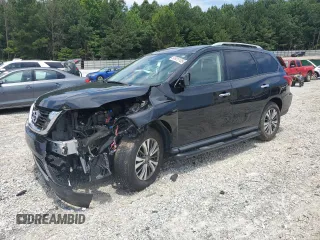 2019 Nissan Pathfinder SV with VIN 5N1DR2MM9KC629317, listed as a Copart auction lot 58920105 with 59,934 mi miles and Salvage title. Bid and sale history available at DreamBid. Image 1.