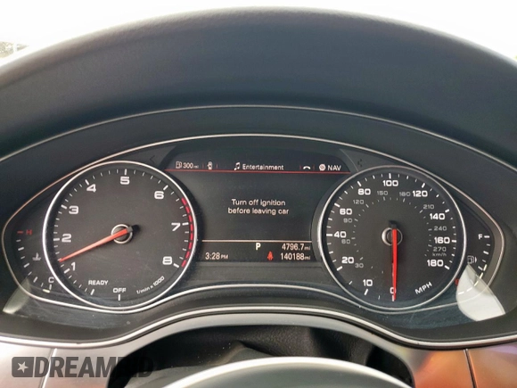 2016 Audi A6 Premium Plus with VIN WAUFGAFC0GN002774, listed as a Copart auction lot 52775355 with 140,188 mi miles and Salvage Title. Bid and sale history available at DreamBid. Image 9.