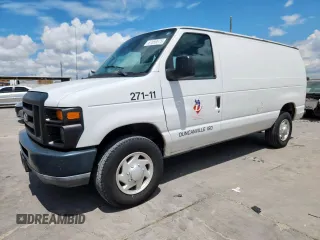 2011 Ford Econoline Cargo Commercial with VIN 1FTNE2EWXBDA06562, listed as a Copart auction lot 61559575 with 133,995 mi miles and Salvage title. Bid and sale history available at DreamBid. Image 1.
