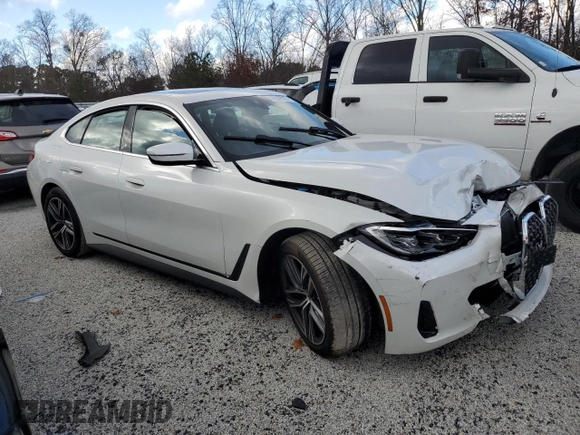 2024 BMW 4 Series 430i with VIN WBA63AV09RFT10249, listed as a Copart auction lot 82313354 with 11,951 mi miles and Clean Title. Bid and sale history available at carsss.com. Image 4.