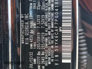 2023 Kia Sportage X-Line with VIN 5XYK6CAF7PG041886, listed as a Copart auction lot 51122875 with 36,503 mi miles and Salvage Title. Bid and sale history available at DreamBid. Image 13.