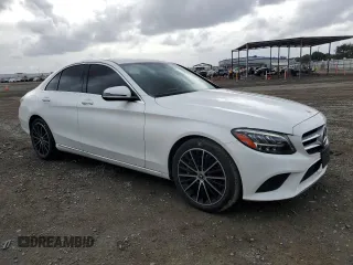 2021 Mercedes-Benz C 300 with VIN W1KWF8DB9MR650682, listed as a Copart auction lot 48050195 with 24,956 mi miles and Salvage title. Bid and sale history available at DreamBid. Image 4.