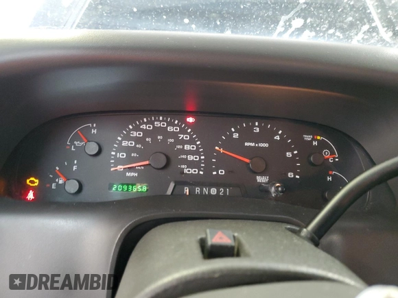 2002 Ford Super Duty F-250 XL with VIN 1FTNX21S02EB16298, listed as a Copart auction lot 46616645 with 209,365 mi miles and Salvage Title. Bid and sale history available at carsss.com. Image 9.